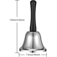 thumbnail image 4 of Cloche à Main Cloche de Table Cloche en Acier (Argent), 4 of 5