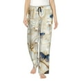thumbnail image 1 of Fotbe Elegant Butterflies And Pearls Pantalones de Pijama para Mujer, Pantalones de Dormir, Pantalones Pj con Cordón y Bolsillos-3X-Large, 1 of 6