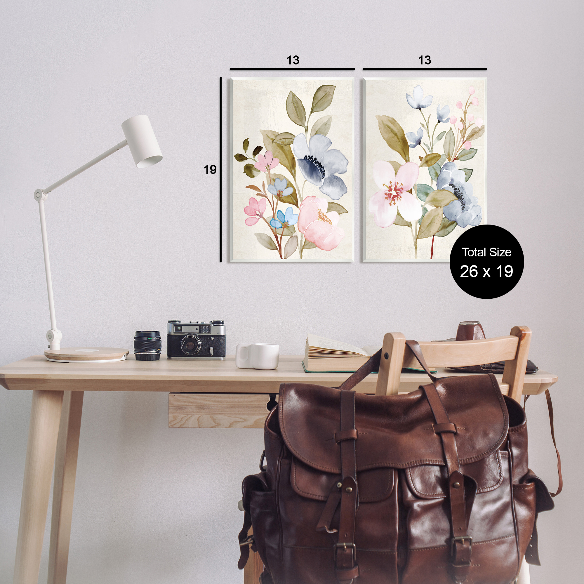 Stupell Industries Soft Pastel Florals Botanical & Floral Painting Unframed Art Print Wall Art, 13 x 19