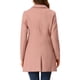 thumbnail image 3 of Abrigo de mujer INSPIRE CHIC de color sólido con solapa muesca y un solo botón, abrigo de invierno en rosa polvo talla S, 3 of 7