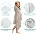 thumbnail image 7 of Beige Princess Unicorn Pattern Hooded Bath Towel，50"x30" for Ages 3 To 12 Kids, Quick Dry Lightweight Soft Microfiber Hood Beach Towel Cover Up for Kids, 7 of 7