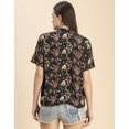 thumbnail image 4 of Moomaya Short Sleeves Notch Collar Rayon Shirt - Women's Trendy Printed Shirt, 4 of 9