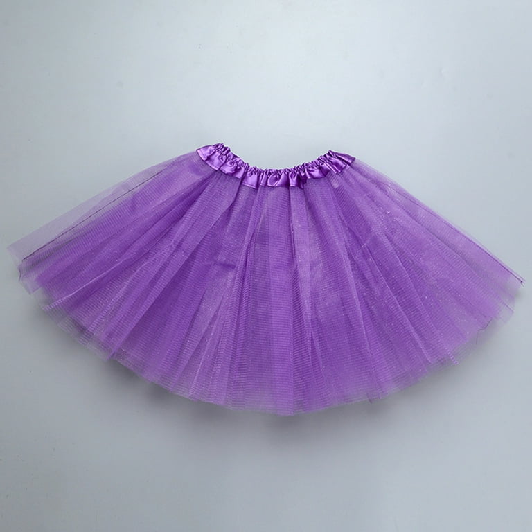 Zunfeo Tutu Skirts for Women Elastic Waist Mesh Double