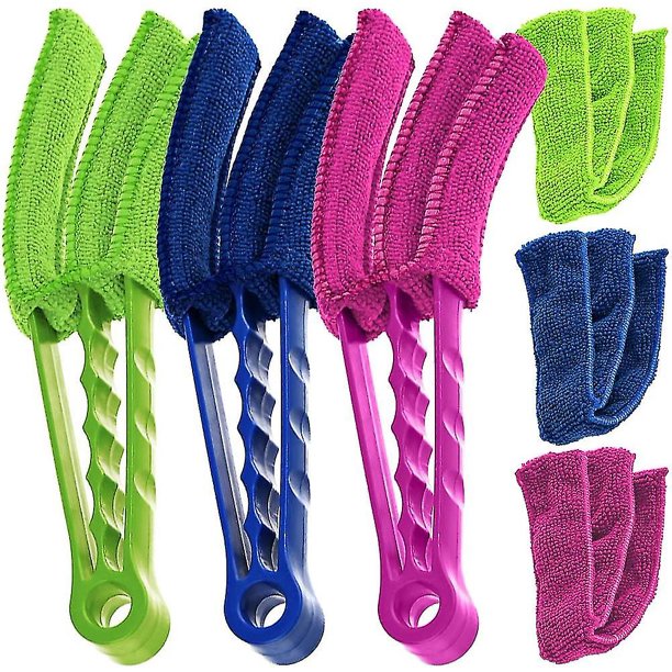 Plumero para persianas de ventana, paquete de 3 cepillos para polvo de persianas de aire acondicionado