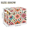 thumbnail image 5 of Yayeee Collapsible Storage Bin with Lid Fabric Closet Decorative Basket with Handles, Colorful Flowers, 5 of 7