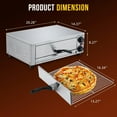 thumbnail image 6 of GOGRANT 16 Inch Electric Pizza Oven Indoor, Countertop Commercial Pizza Oven with Grilling Rack, Crumb Tray, Handle and Feet Pads, Stainless Steel Pizza Baking Machine for Home Restaurant, 6 of 7
