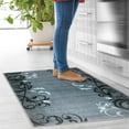thumbnail image 2 of Skid-Resistant Carpet Indoor Area Rug Floor Mat – Elegant Scroll – Silver Gray – 2 Feet X 3 Feet, 2 of 6