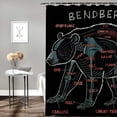 thumbnail image 2 of Orinice Bear Words Surreal Bathroom Decor Set with Hooks, Luxurious Graphic Print Polyester Fabric Fashion Curtain Decoration for Home Bathtubs, Colorful Waterproof Shower Curtain 36x72, 2 of 7