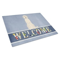 Caroline's Treasures Irish Wolfhound Welcome Glass Cutting Board Large