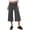 Dark Gray, variant on Women’s Wide Leg Cropped Pants High Waisted Culottes Loose Fit Capri Pants Soft Stretch Knit Casual Summer Lounge Palazzo Pants Breathable Lightweight with Pockets Black L