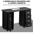 thumbnail image 4 of BarberPub Makeup Vanity Desk with Storage Drawer and Cabinet, Nail Desk with Wheels, 4 of 10
