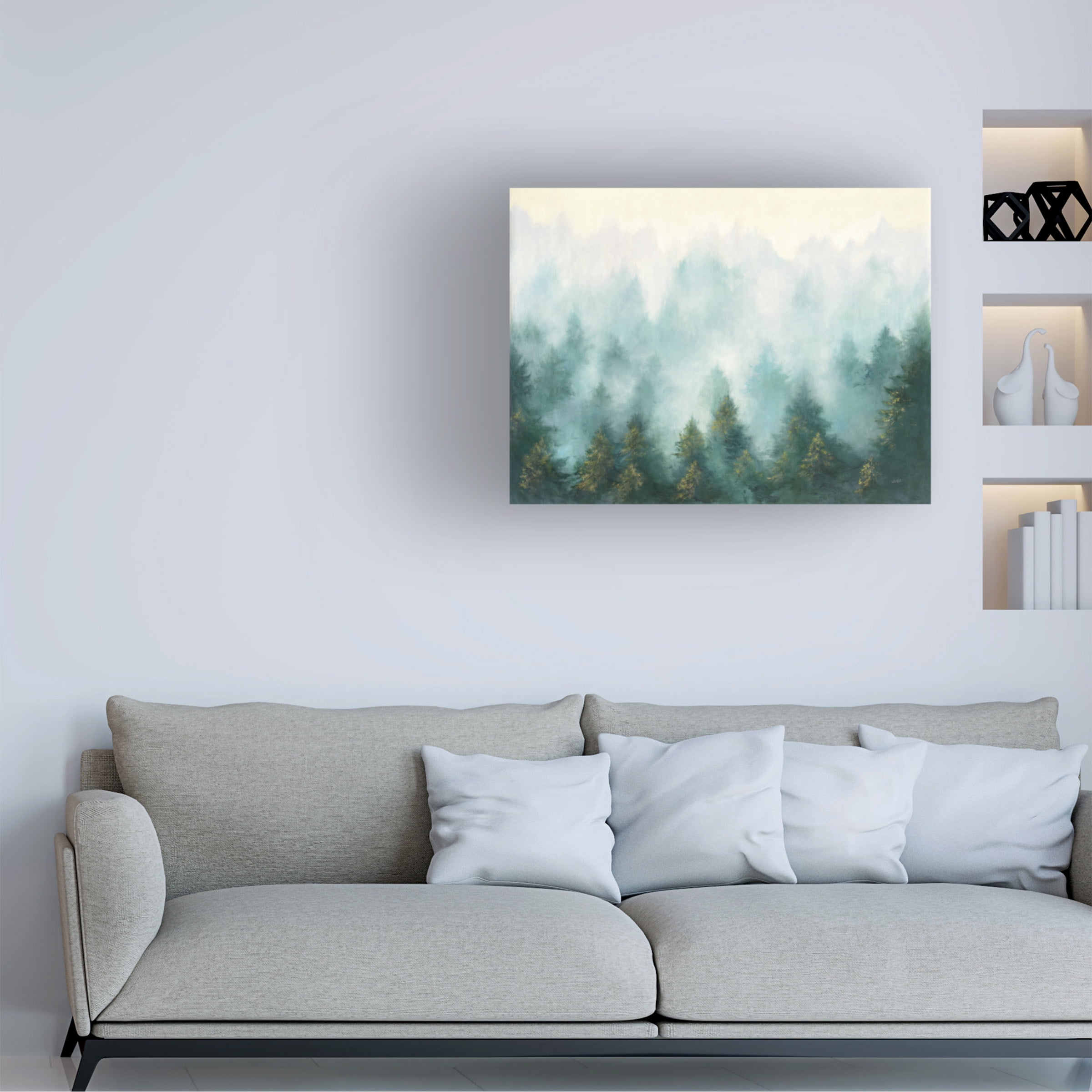 Julia Purinton 'Misty Forest' Canvas Art