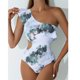 thumbnail image 2 of Moda mujer sexy traje de baño un hombro volantes impreso sin respaldo siamés traje de baño Fridja  nalpqowj61912, 2 of 8