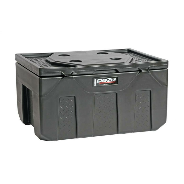 Black plastic tool box for truck outlet