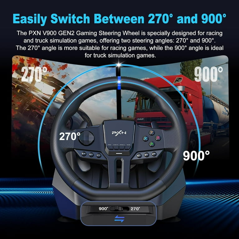 PXN V900 GEN2 Racing Wheel for PC/PS4/PS3/Xbox Series X|S/One