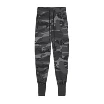 SWSMCLT Men's Casual Pants Lightweight Cargo Pants Camo Sweatpants Drawstring Track Pants Soft Fashion Thin Pocket Ankle Grey Small