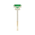 thumbnail image 3 of Angara Natural 0.8 Ct. Emerald with Diamond Classic Ring in 14K Yellow Gold for Women (Ring Size: 3.5), 3 of 10