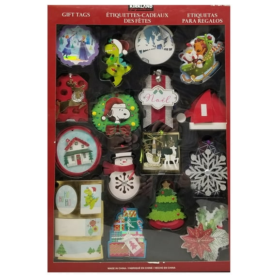 Kirkland Signature Handmade Holiday Gift Tags with Snoopy 84 Pieces