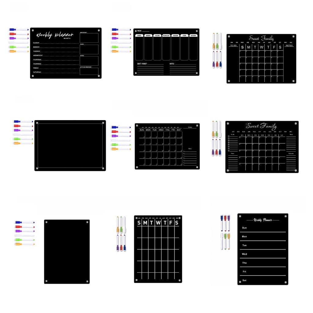 Magnetic Calendar Weekly Planner Magnetic Calendar Chalkboard To-do-list Board