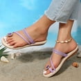thumbnail image 2 of Bibifish Womens Slide Sandals Rhinestone Strappy Open Toe Mule Slippers Summer Fashion Casual Beach Shoes, 2 of 7