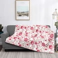 thumbnail image 2 of Fotbe Rose Flowers Manta de Franela con Estampado, Manta Ultrasuave para Cama, Sofá, Auto, Hipoalergénica y Antibolitas-60"x50", 2 of 6