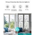 thumbnail image 4 of Window Privacy Film White Gray Marble Stained Glass Window Film Decorative Sun Block Window Cover Modern Minimalist Abstract Texture Window Clings Static Adhesive Sticker for Bathroom 23.6"x78.7", 4 of 7