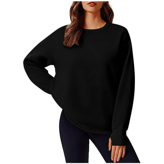 Women's Oversized Sweatshirts Fashion Crewneck Long Sleeve Pullover Sweatshirt Casual Loose Tops