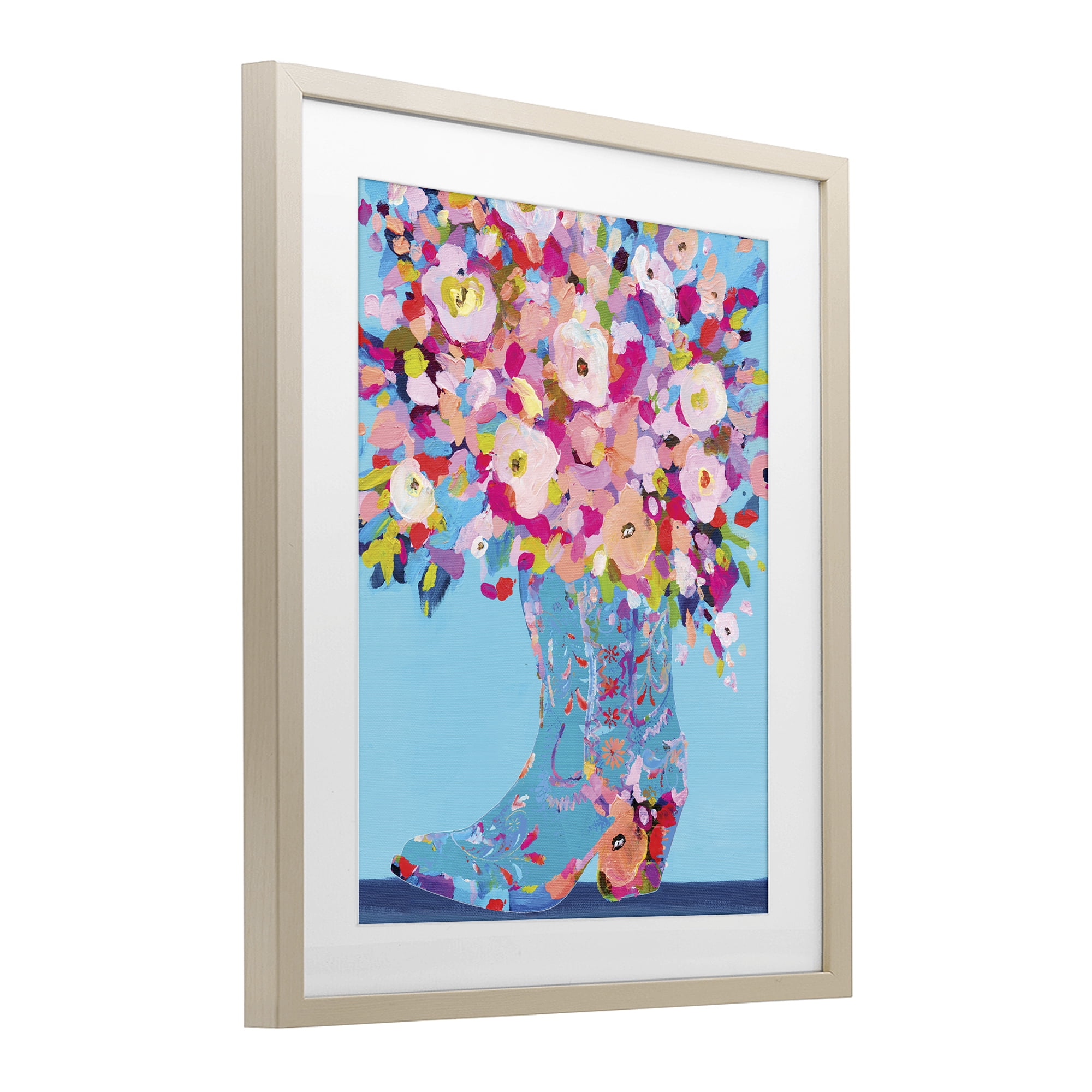 Stupell Industries Cowgirl Dabs of Color Birch Framed Print Under Glass, design by Kamdon Kreations