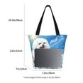 thumbnail image 3 of Salouo Cute Cloud Bichon Frise for Shoppers Tote for Women Foldable Handbags with Big Capacity Casual One-Shoulder Shopping Bag Hobo Bags Fit for Office/Shopping/Park, 3 of 6