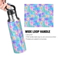 thumbnail image 4 of Yayeee 20oz Insulated Water Bottle Double Wall Stainless Steel with Flip Straw Lid, Neon Starfish Pattern, 4 of 7