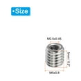thumbnail image 2 of Unique Bargains Adaptateurs Filetage Manchon Réducteur Écrou M5x0,8 Mâle à M2.5x0.45 Femelle pour Réparer Insert Écrou Vis Réducteur 5mm 10 Pcs, 2 of 5