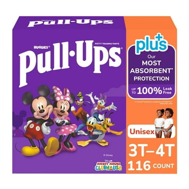 Huggies Pull-Ups Plus Training Pants Unisex Size 3T-4T (32-40 lbs) 116 CT