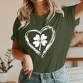 thumbnail image 4 of St. Patrick's Day Top, Women Short Sleeve T Shirt, Round Neck Tshirts Women's St. Patrick's Day Printed Tops Crew-Neck Short-Sleeved Pullover Blouse Tops Casual Fashion Shirt, 4 of 5