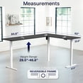thumbnail image 5 of VIVO Black / White Electric 84" x 63" Corner Standing Desk, L-Shaped Workstation, 5 of 8