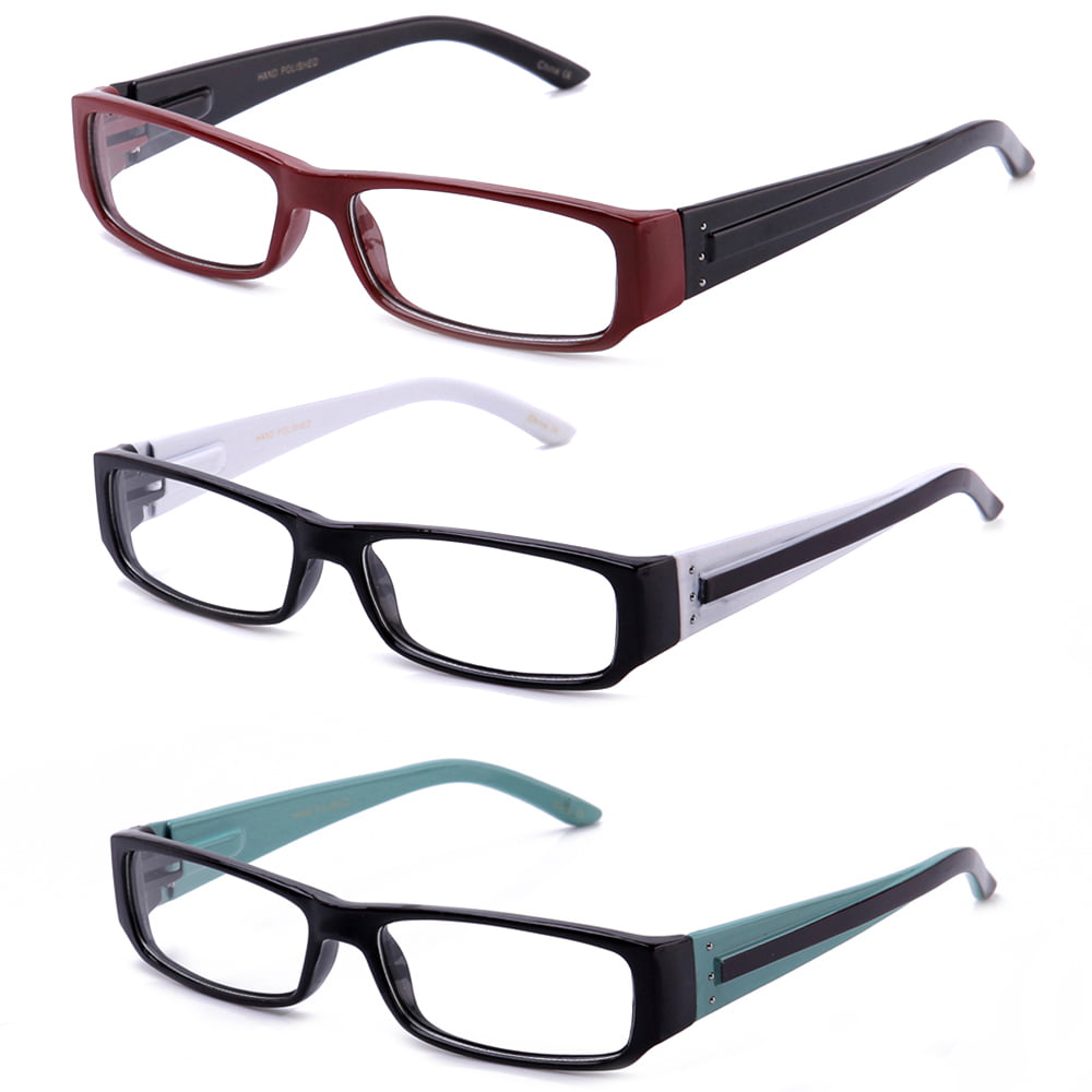 Clear Lens Glasses Unisex Fashion Rectangular Frame Eyeglasses 
