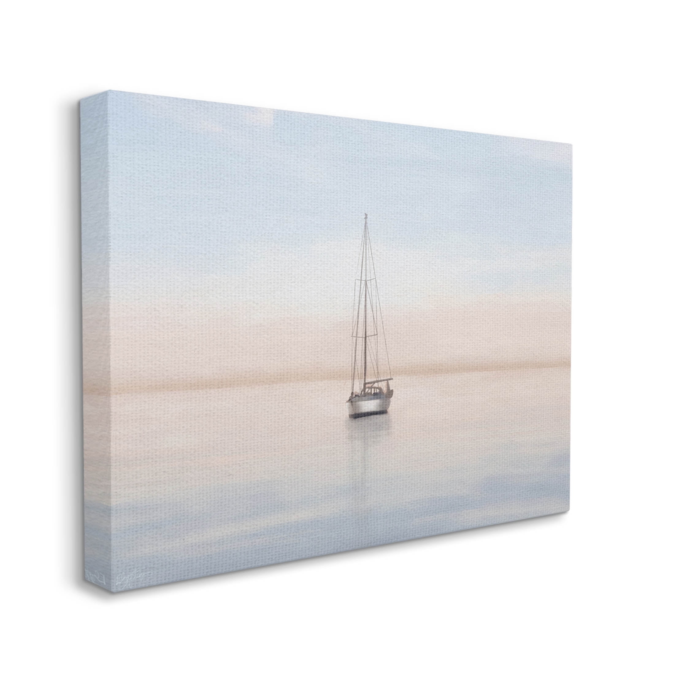 Stupell Industries Tranquil Boat Sunset Reflection Graphic Art Gallery Wrapped Canvas Print Wall Art, Design by Elizabeth Medley
