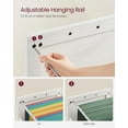 thumbnail image 7 of VASAGLE File Cabinet, Filing Cabinet with 2 File Drawers, Printer Stand, Fit A4, Letter Size, Hanging File Folders, for Home Office, Study, Rustic White, 7 of 7