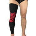 thumbnail image 3 of Rodilleras de compresión transpirables y alargadas para baloncesto y correr. XL negro y rojo, 3 of 9