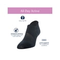 thumbnail image 3 of PEDS Women's All Day Active Nylon Invisible Socks Black, 6 Pairs, Sizes 5-10, 3 of 8