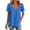 Summer Tops Blue, variant on Womens Summer Eyelet Tops, Short Sleeve Shirts for Women Plus Size Casual Hollow Solid Color Wave V Neck Dressy Blouses