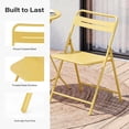 thumbnail image 4 of KAMEROUT 3-Piece Outdoor Bistro Sets with Table and 2 Chairs, Yellow, 4 of 7