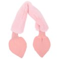 thumbnail image 2 of Shisuyan 1 Pc Children Winter Scarf Pink Faux Rabbit Fur Simple Style Warmth Neck Protection for Kids 28.3*3.9*0.6in, 2 of 8