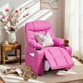 thumbnail image 5 of Snugway Kids Recliner - Adjustable Leather Chair with Cup Holders, Footrest & Side Pockets - Perfect for Boys & Girls，Pink, 5 of 7