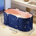 thumbnail image 3 of 45" Large Portable Foldable Bathtub for Adults - Thickened Multi-Layer SPA Soaking Tub with  Star & Moon Design, Freestanding Japanese-Style Bath for Hot & Ice Baths, Easy Assembly & Efficient, 3 of 10