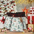 thumbnail image 6 of Cauagu Music Lover Dinosaur Print Christmas Linen Gift Bag,Christmas Goody Gift Bags with Plaid Drawstrings Xmas Presents Bags Holiday with Gift Tag Cards-Black, 6 of 8