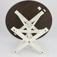 thumbnail image 3 of 3 Piece Dining Table Set for 2, 47 inch Round Kitchen Table with 2PC PU Upholstered Chairs,Wood Breakfast Nook Set for Kitchen Dining Room, 3 of 12