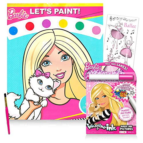 Set de Actividades de Colorear Barbie Gigante con Libro de Agua y Tinta