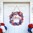 thumbnail image 2 of SLYNSHome 250th Anniversary Door Sign Patriotic 4th of July Wood Wreath for Front Porch 250 Anniversary Wooden Sign Memorial Day Independence Day Decor for Door Wall, 2 of 6