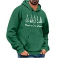 thumbnail image 2 of EchfiProm Graphic Hoodies for Men Pullover Green Merry Christmas Hooded with Pockets Mens Sweatshirt Xmas XL, 2 of 4