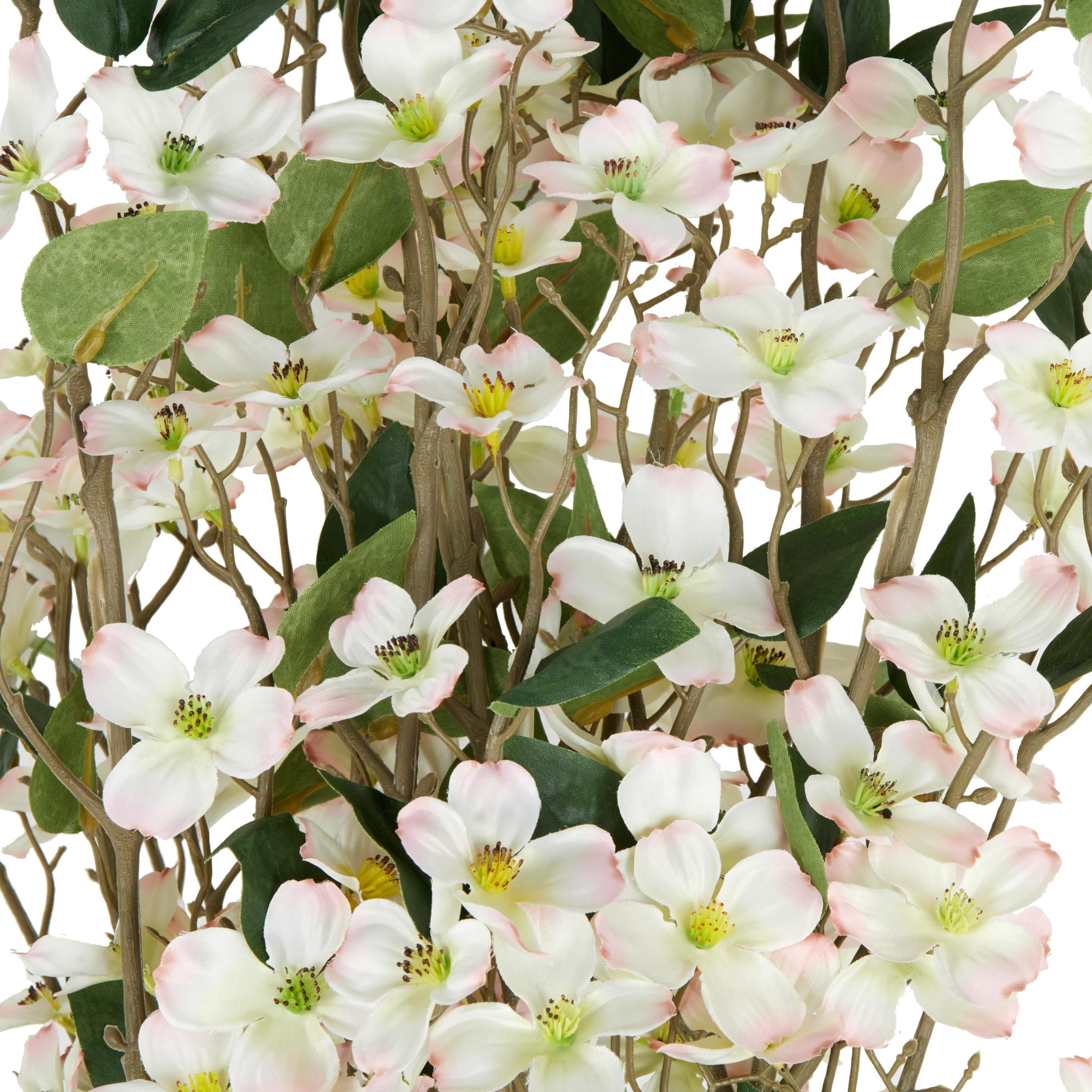 43" Plastic Floral Tall Begonia Artificial Flower Stem, by DecMode (8 Count)